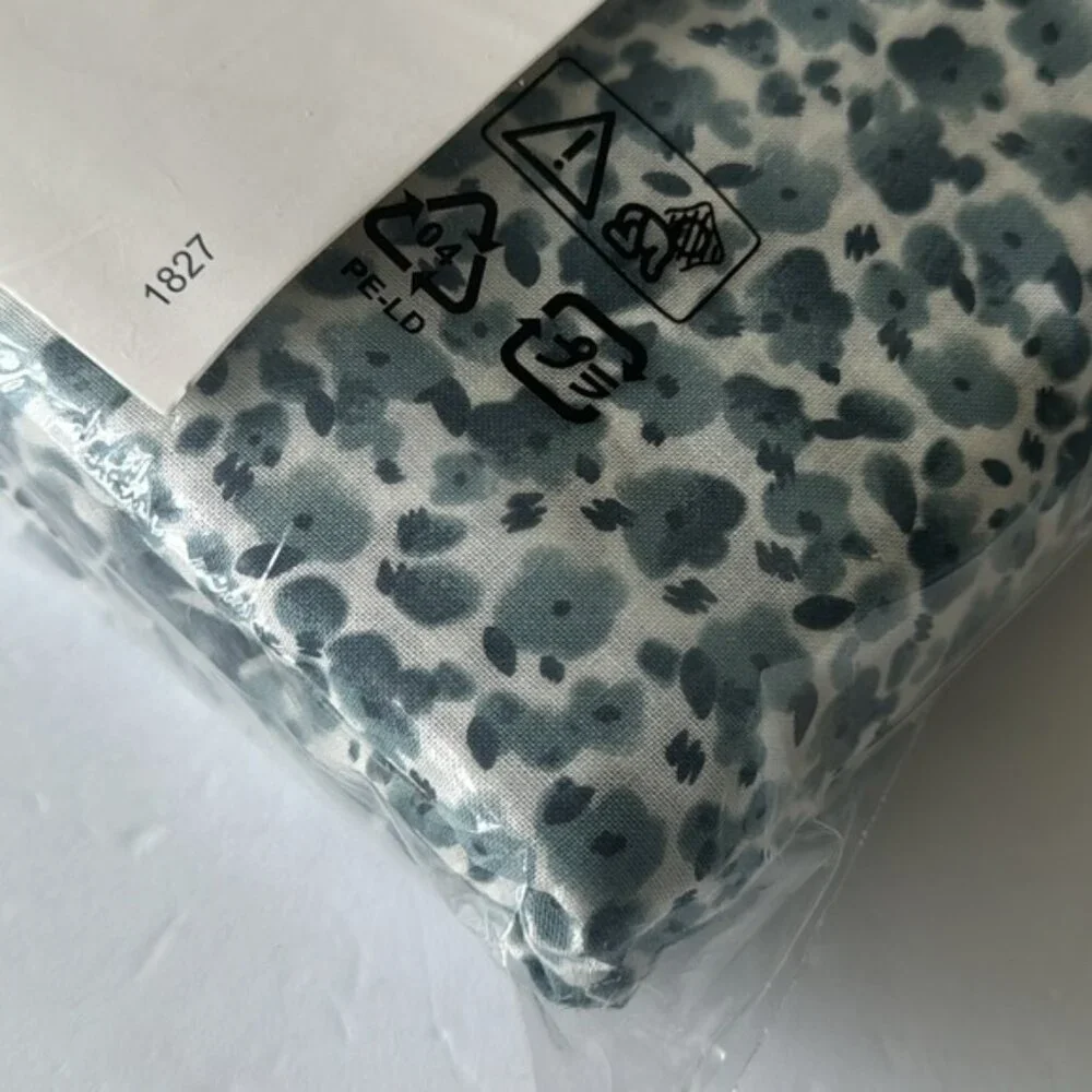 IKEA Vattenmynta Twin Duvet Cover and 1 pillow case set Blue Floral new